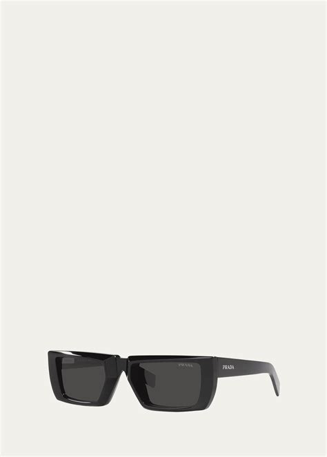 prada rectangle acetate sunglasses.